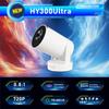 Best-Selling YG300 Yellow-White Mini Portable Projector with Mobile Screen Mirroring for Home Entertainment.