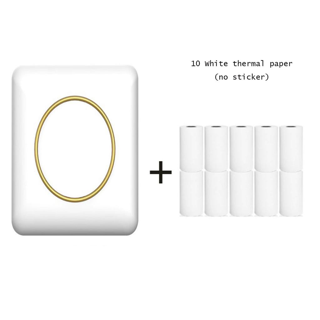 Mini Pocket Printer, Portable Inkless Thermal Printer, Compatible with Android & iOS, USB Charging, Rechargeable Lithium Battery