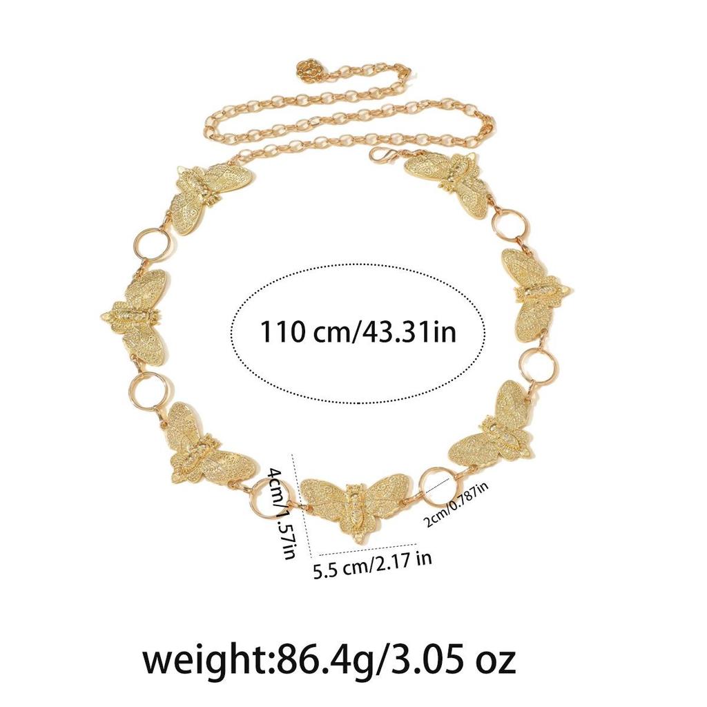 Bohemian Retro Metal Waist Chain for Women - Ethnic Style Body Jewelry