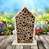 2 Stück Haltbares Holzbienenhaus Holzbienenhotel Sicheres Insektenhaus Gartendekoration