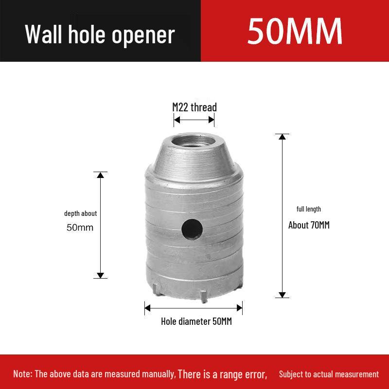 Electric Impact Drill Bit for Cement and Brick Walls - Dry Drilling Opener for Air Conditioner and Water Pipe Installations