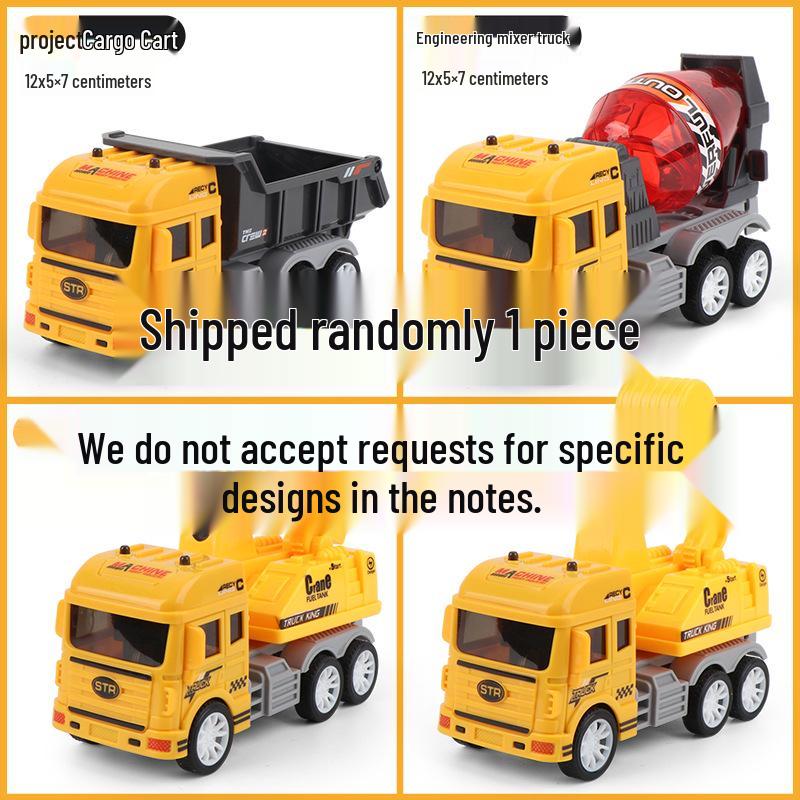 TikTok Influencer Children's Educational Boy Cars: Inertial Engineering Vehicle and Street Stall Toys