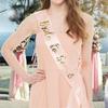 Satined Bridal Shower Sash Collection 9Pieces Wedding Decoration and Bridesmaid Gift Essential Team Bride Shoulder Strap