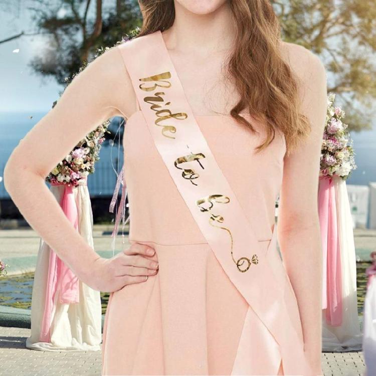 Satined Bridal Shower Sash Collection 9Pieces Wedding Decoration and Bridesmaid Gift Essential Team Bride Shoulder Strap