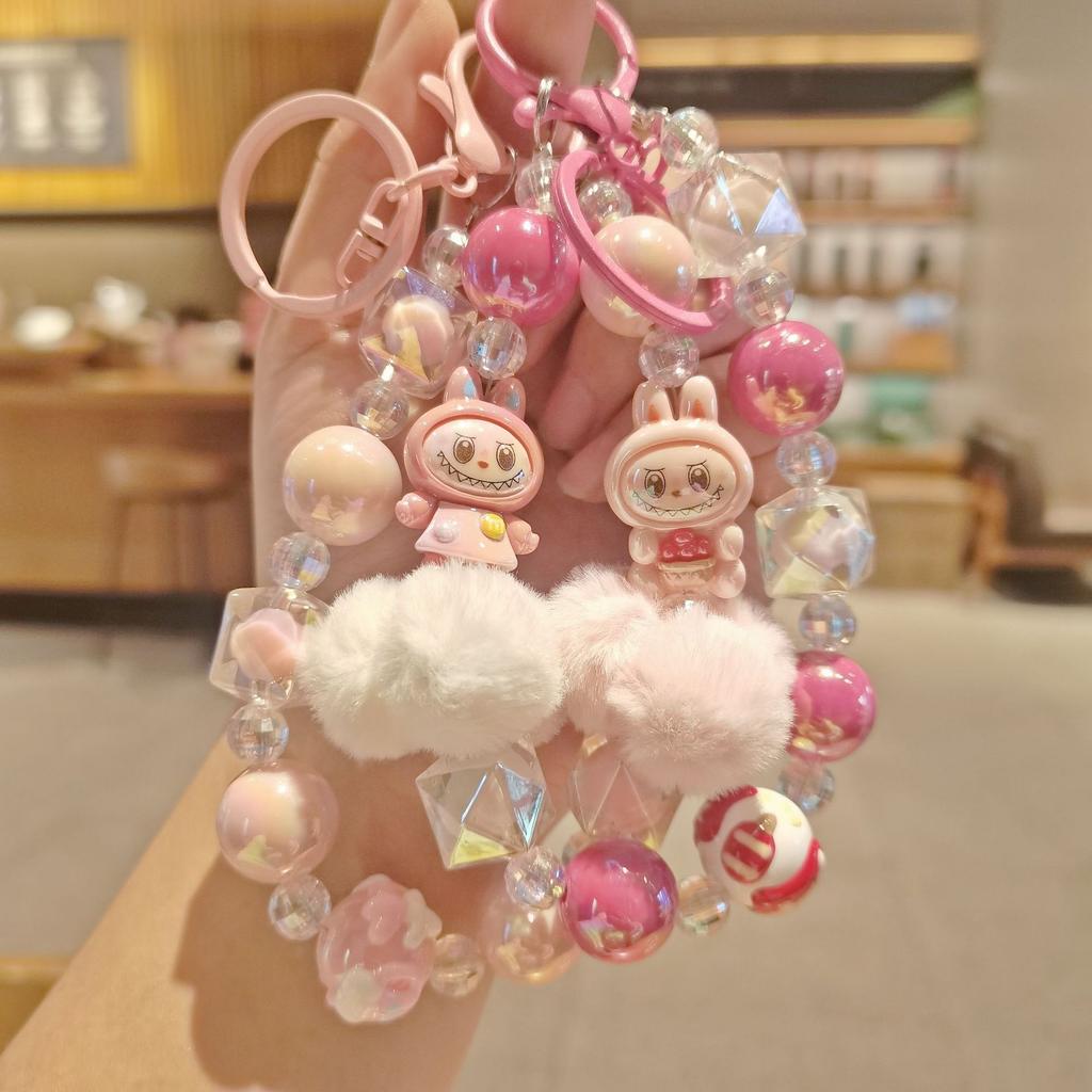 New Cartoon Doll Lilith Mobile Phone Chain Hand-painted Bead String Keychain Mobile Phone Case Hanging Chain
