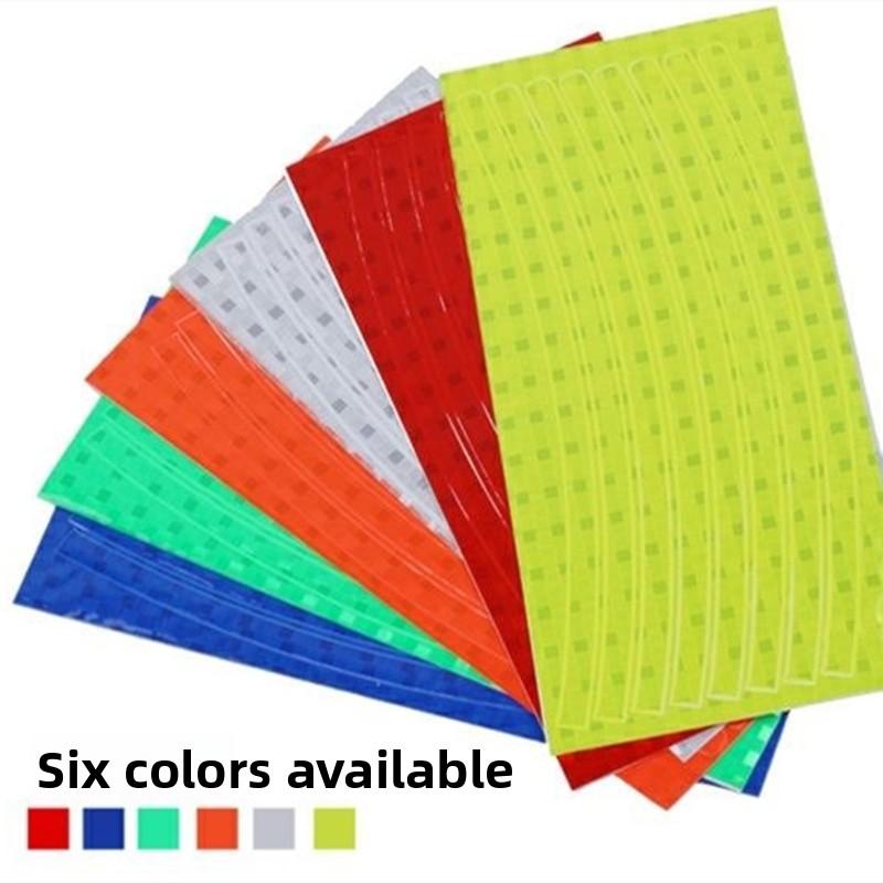 Car stickers, wheel reflective stickers, bicycle mountain bike rim stickers, steel rim reflective stickers, cycling accessories
