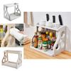 Kitchen Organizer Dual Layer Pp Material With Nonslip Surface For Home Cooking Storage