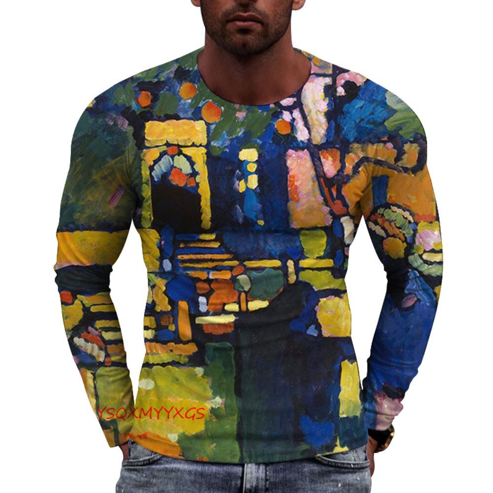 Text Paris France Solid Casual Long Sleeve T-shirt For Men Clothing Sport Fitness Breathable Loose T Shirts Print Gradient Tee