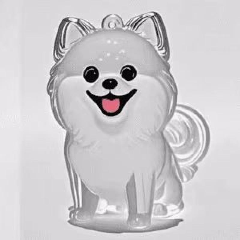 Cute Dog Transparent Hair Storage Box, Animal Fur Ball Capsule Pendant, Decorative & Memorial Dustproof Case, Collectible Toy