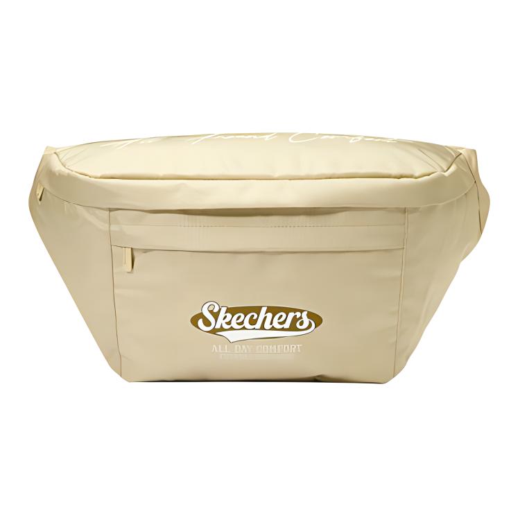 Skechers Classic Versatile Zipper Closure Fabric Shoulder Crossbody Bag Unisex bags Irish-Cream L323U163-028R Irish Cream