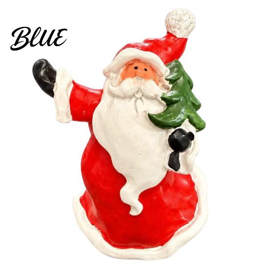 Resin Santa Claus Figurines Christmas Figurine Vintage Snowman Statue Winter Festive Decorative Statue Holiday Tabletop Decoration for Home