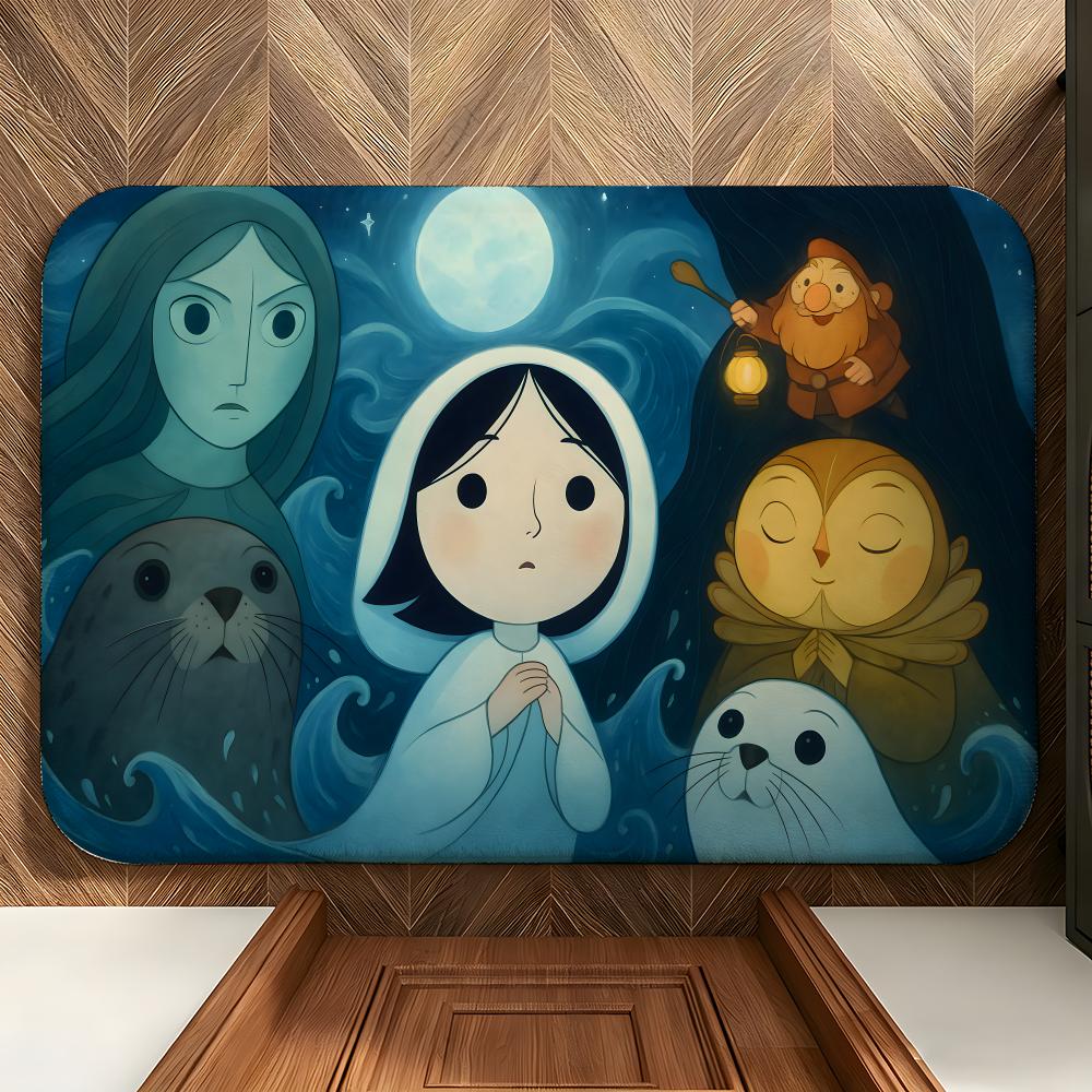 Animation S-Song of the S-Sea Floor Mat Soft Flannel Floor Mat Suitable for Entryways, Living Rooms, Bedrooms, and Bathrooms