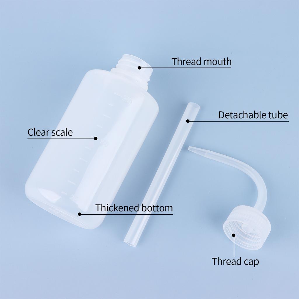 6 Pcs Wash Bottle Plastic Safety Lab Squeeze Bottle Transparent Squirt Squeeze B