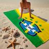 Emblem der Brasilianischen Fußballföderation Strandtuch, Schnelltrocknend, Pflegeleicht, Für Fitness und Strandurlaub geeignet, Sportliches Essential Fan-Geschenk