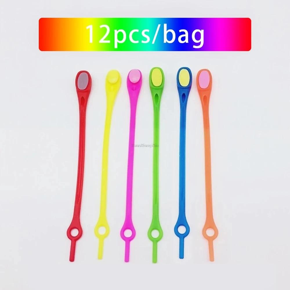 1 Pair Round Elastic Silicone Shoelaces No Tie Universal Comfort Slip On Replacement Shoe Straps for Men Women