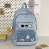 Schoolbag Campus School Bag Female College Student Cute Pain Bag ins Wind Junior High School Student Transparent Backpack High School Large 