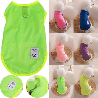 Atmungsaktive Hundeweste für den Sommer, für kleine und mittelgroße Hunde, Katzenweste, T-Shirt, Teddy, dünne Hemden, Outdoor-Kleidung für Haustiere