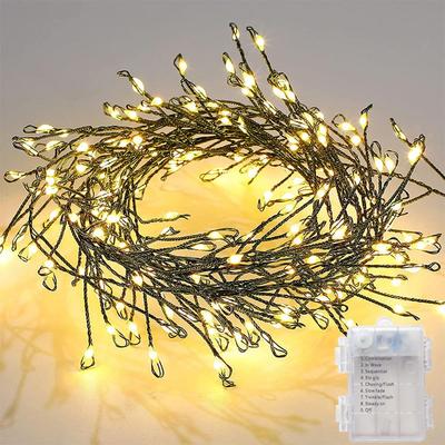 Luci a stringa a LED Filo di rame verde Lucine Ghirlanda Luci di Natale alimentate a batteria per la decorazione dell'albero di casa di nozze per feste di Capodanno