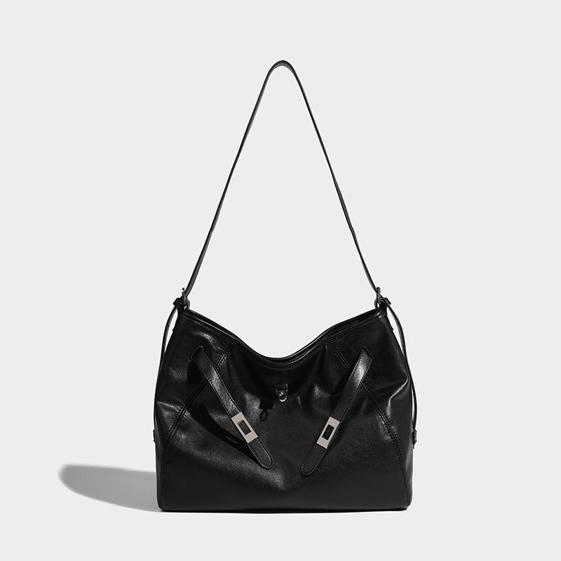 

Bucket Bag, Large Capacity Bag, Women s Versatile New Style, Women s Bag, Simple, Fashionable, Casual, Student Class Single Shoulder Armpit Bag чорний