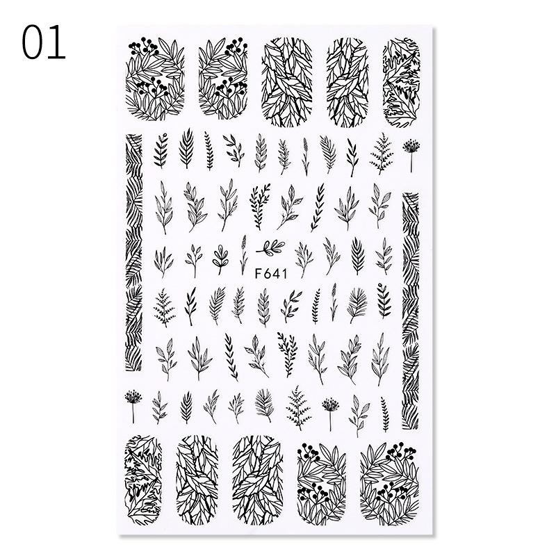 Cheap Nail Art Trend Stickers Black and White Romantic Decals Joom