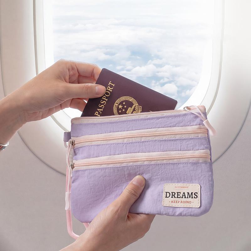 Travel Passport Holder Wallet Waterproof Multifunctional Document Organizer with Card Slots for Casual Trips