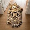 2D Cat-Shaped Area Rug Non-Slip Cartoon Carpet Cute Home Decor Carpet  Living Rooms