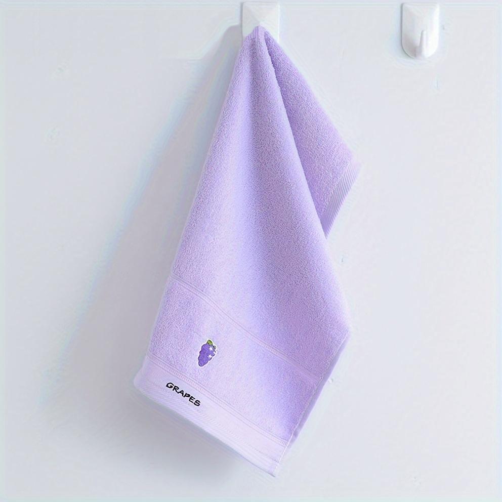 Toallas faciales de algodón suave con estampado de frutas bordadas: absorbentes y de secado rápido, perfectas para el baño diario