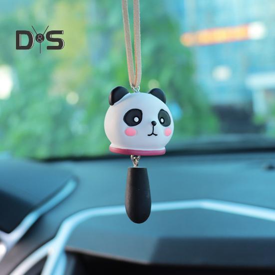 Hängendes Ornament für den Rückspiegel, niedlicher Anhänger in Tierform mit Umhängeband, einfach zu installierende Auto-Innendekoration
