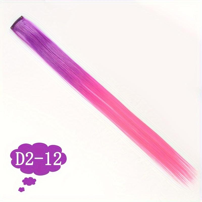 Synthetic Wig Extension 24inch Sparkle Shiny Tinsel Hair Gold Thread Colorful BB Clip Hair Extension