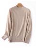 2026 Women's Cashmere Raglan Sleeve Pullover: Loose Fit, Half-High Neck, Slimming Knitwear for Autumn/Winter