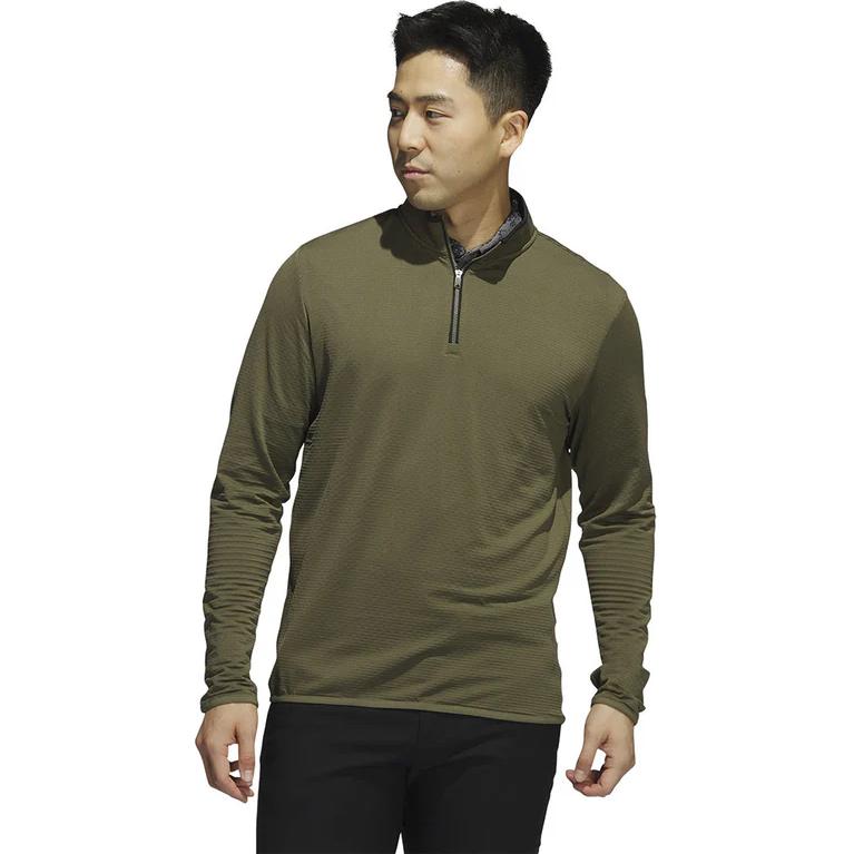 Adidas Lightweight Cold.Rdy Quarter-Zip Sweatshirt Men Jacket Olive-Green IB1978