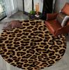Coole runde Bodenmatte mit Leopardenmuster, Teppich mit braunen und schwarzen Flecken, weiche rutschfeste Bodenmatte, Beistellmatte für das Schlafzimmer, Dekoration für das Wohnzimmer, Zuhause