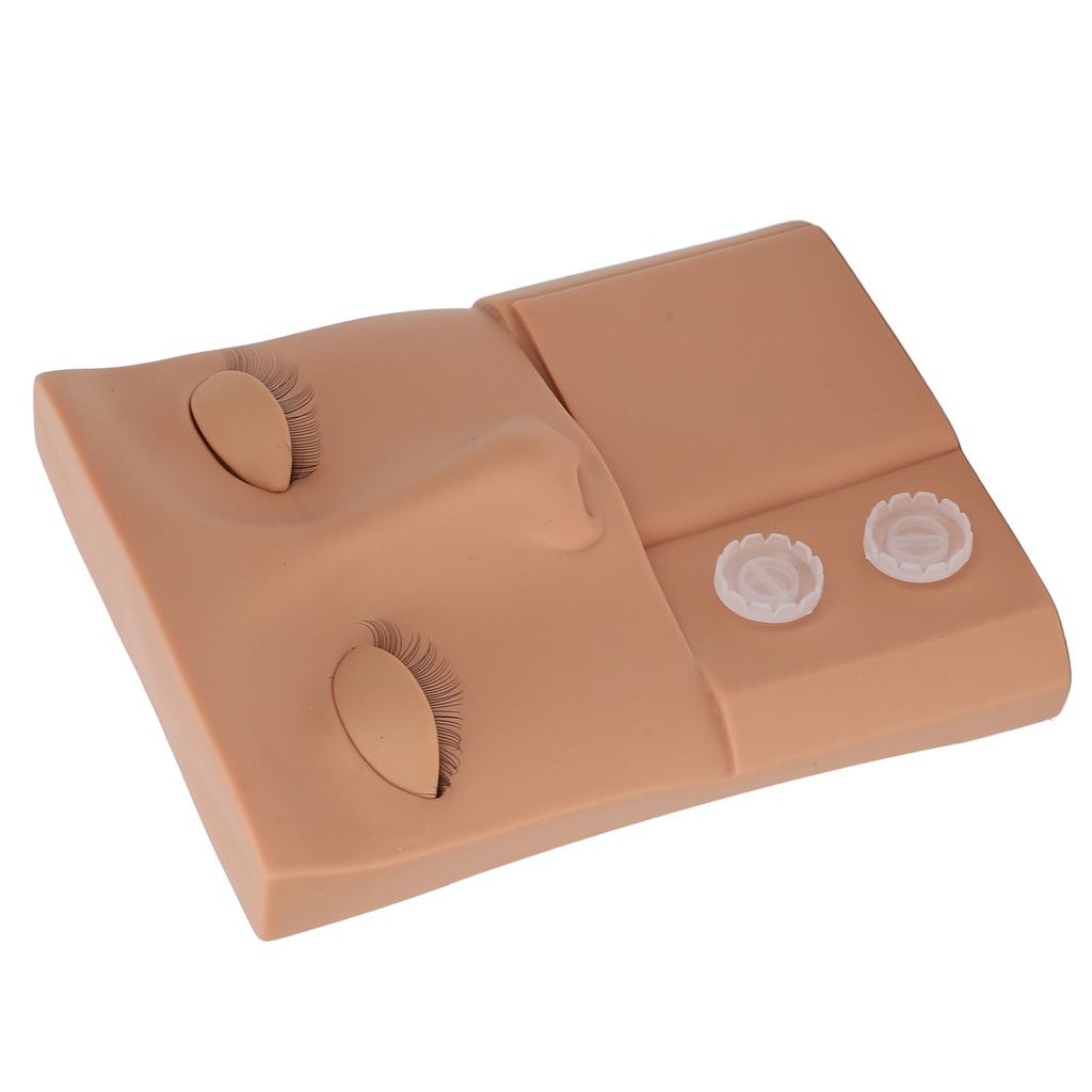 Lash Mannequin Head Replaceable Eyelid Eyelash Extension Practice Makeup Training PVC Skin Color