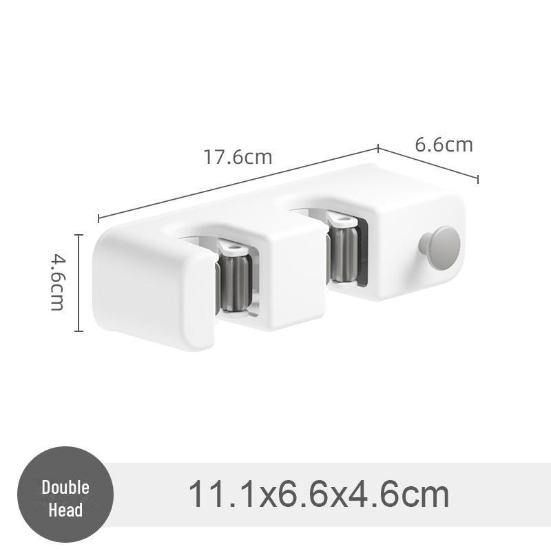 Punch-Free Wall-Mounted Mop & Broom Holder - Strong, Traceless Multifunctional Bathroom Clip