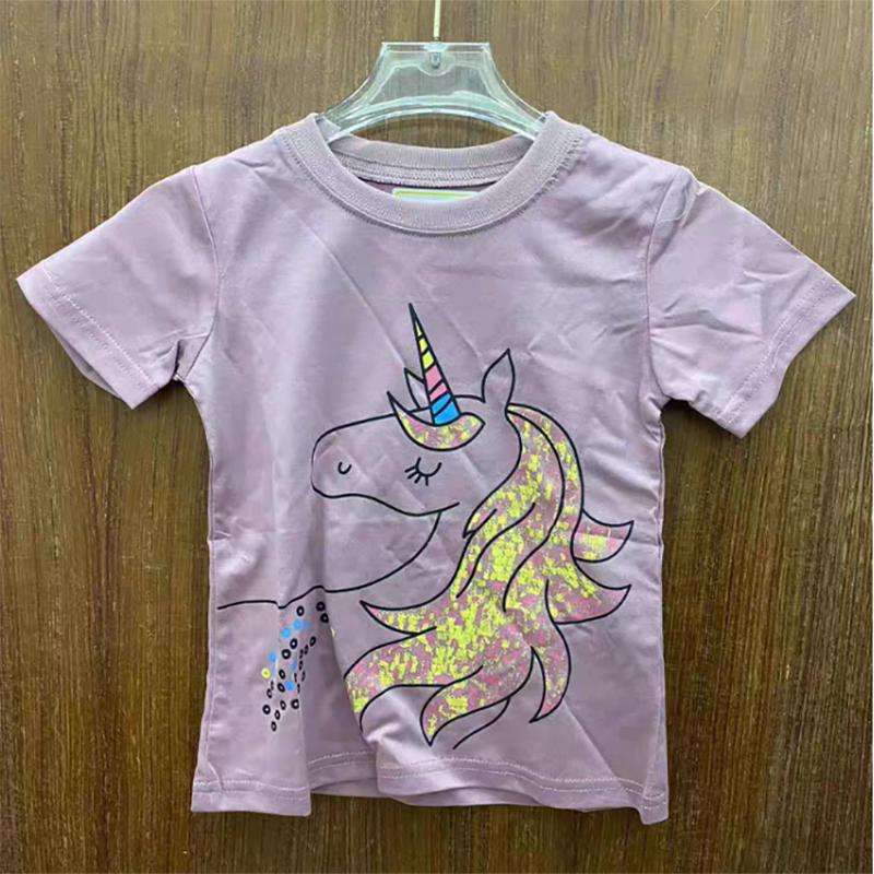 Little maven 2026 Summer Cartoon Unicorns Prints Children t-shirts New Baby Boys Girls Shirts Tops Clothes Kids Clothes