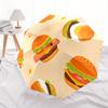 1pc Burger Pattern Automatic Umbrella - 8-Rib Foldable Design, Outdoor Adventures, and Family Celebrations yy250829074