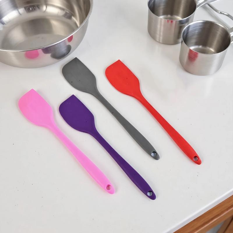 Heat Resistant Silicone Spoon Kitchen Spatula Frying Pan Shovel Mixing Scraper Bakeware Utensil Handle Scraper Cookware Tool