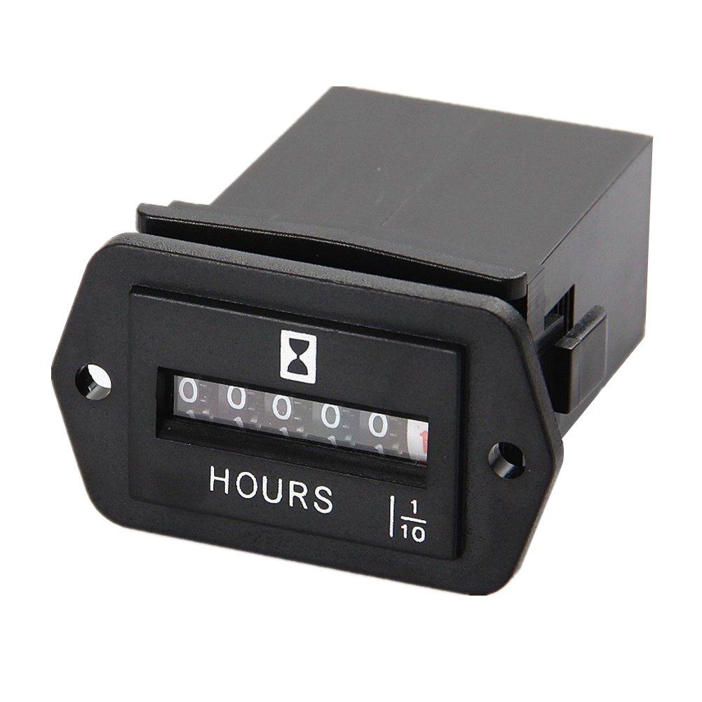 DC 6-80V Mechanical Hour Meter - AIMILAR Hourmeter for Diesel Engine Generator Boat Motorcross Motor Truck Tractor