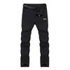 Men's and Women's Warm Fleece-Lined Waterproof Softshell Outdoor Pants for Hiking and Mountaineering