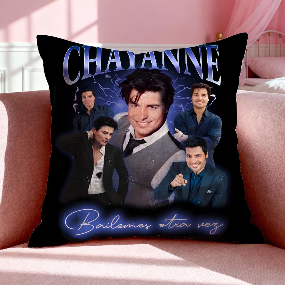 Meme C‑Chayanne Chiquito Meme Cushion Cover Breathable Linen Pillowcase Summer Odorless Eco-Friendly Invisible Zipper Washable