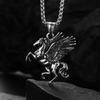 Vintage Greek Titanium Steel Double Wing Unicorn Necklace Men and Women Pendant Accessories Party Punk Holiday Gift Jewelry