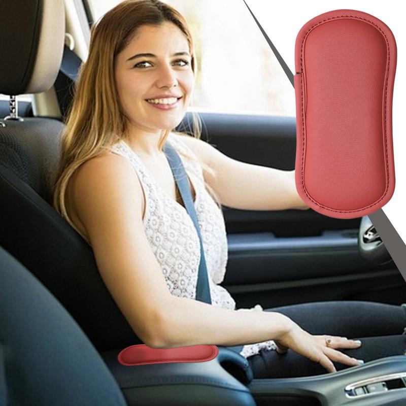 Car Suede Leather Knee Pad Inside Knee Cushion Comfortable Elastic Cushion Thigh Support Anti-collision Pad Interior Accessories