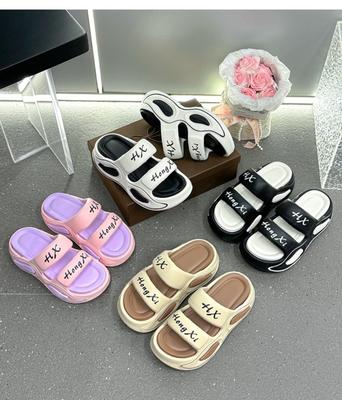 House Slippers For Girls Summer Indoor And Outdoor Thick-soled Slippers