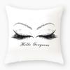 Ins Eyelash Printing Pillowcase Peach Leather Velvet Pillowcase Pillowcase Super Soft Pillowcase Sofa Decoration Pillow