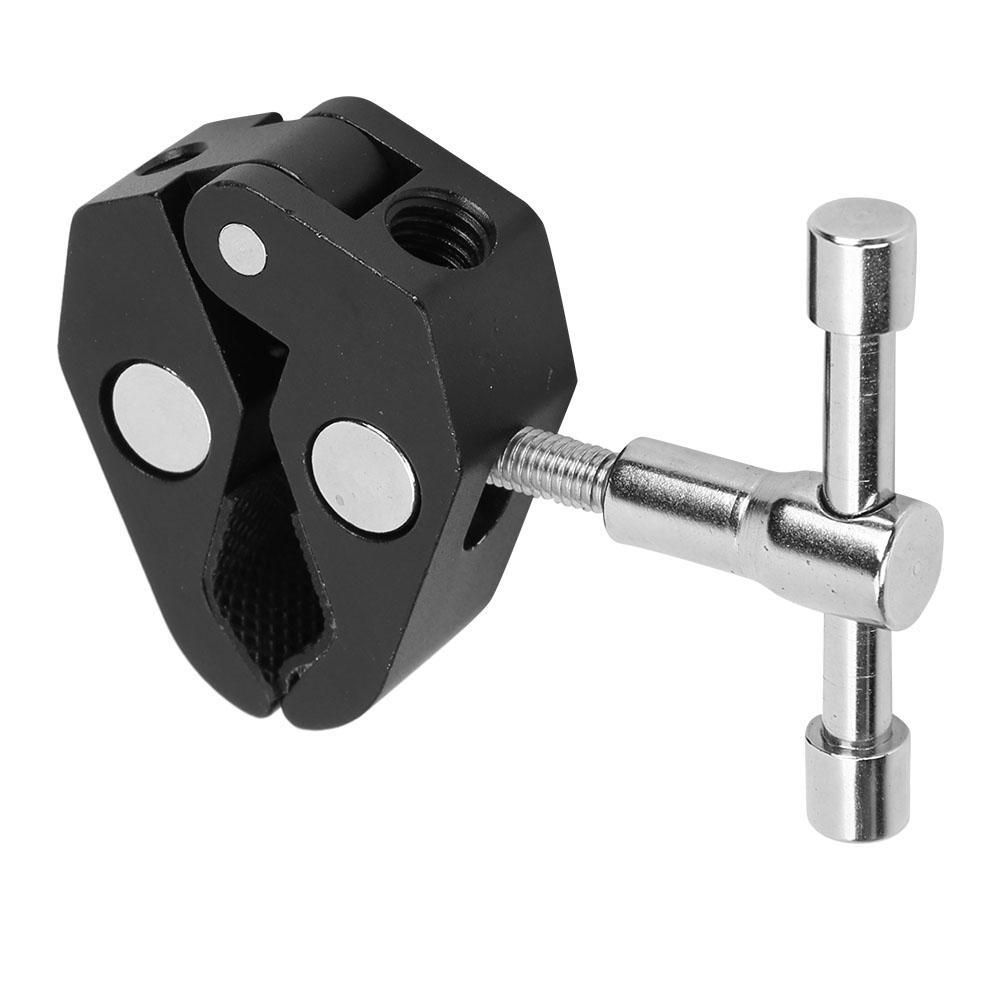 Durable Aluminum Alloy Large Crab Clamp Clip for DSLR Camera Monitor Flash Light