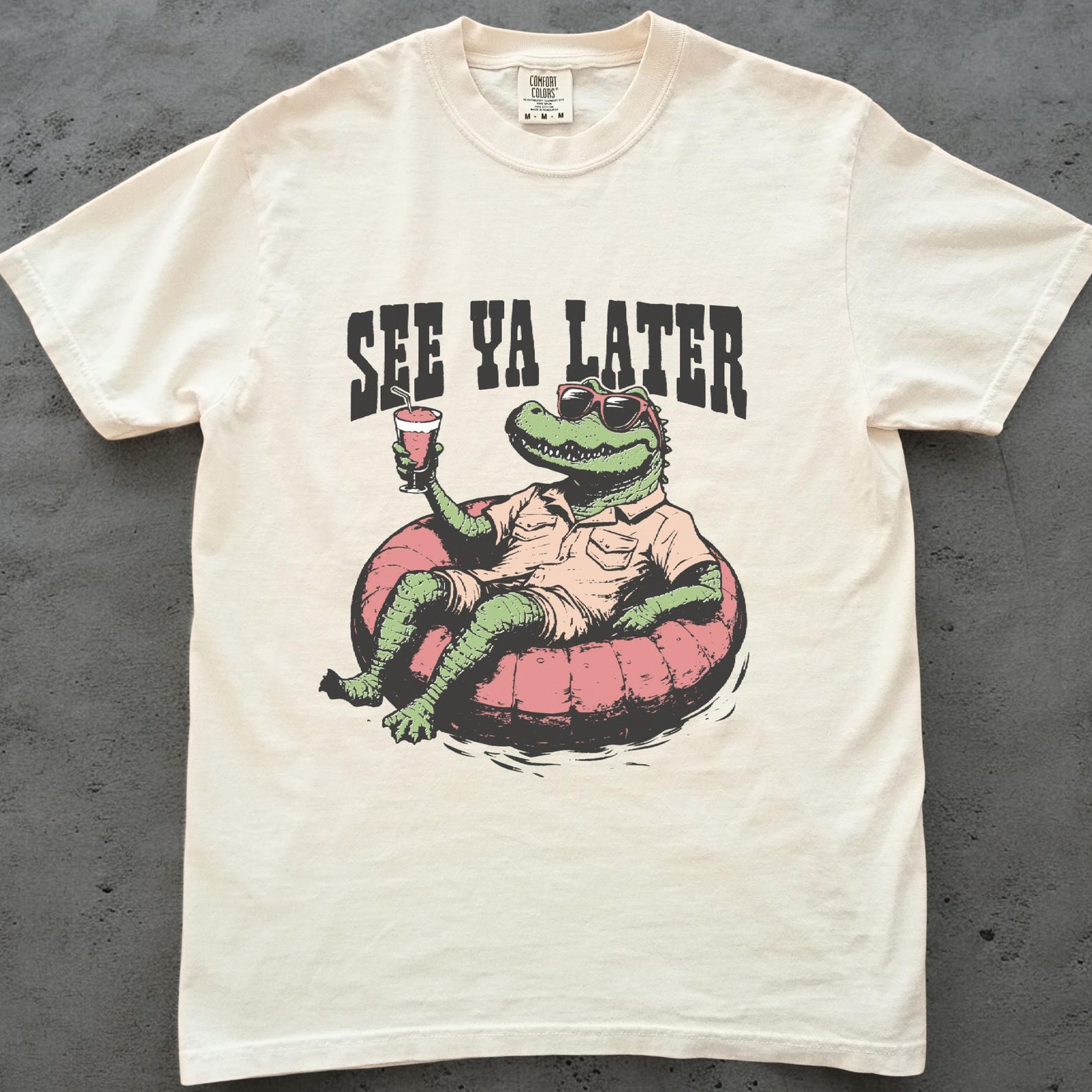 Funny Alligator Shirt, See Ya Later Gator Tee, Unisex Comfort Colors Shirt, Relaxed Gator Graphic Tee, Humor Animal Shirt 2XL