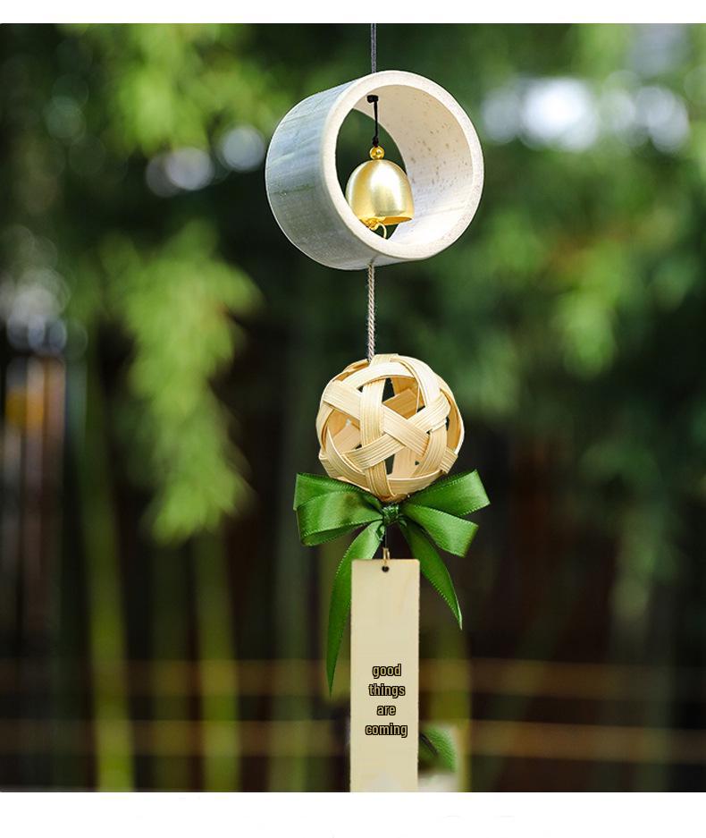 Autumn Festival Bamboo Wind Chimes: Ancient Chinese Style Handmade Bells & Pendants