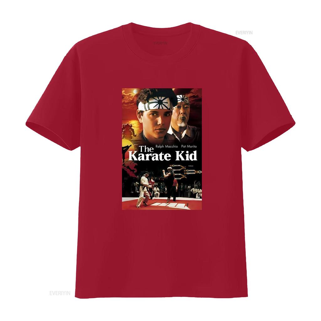 The Karate Kid Movie Classic Film 80s 90s Poster T Shirt Kobra Kai Design Vintage Washed Top For Everyday Wear Slightly Fashion