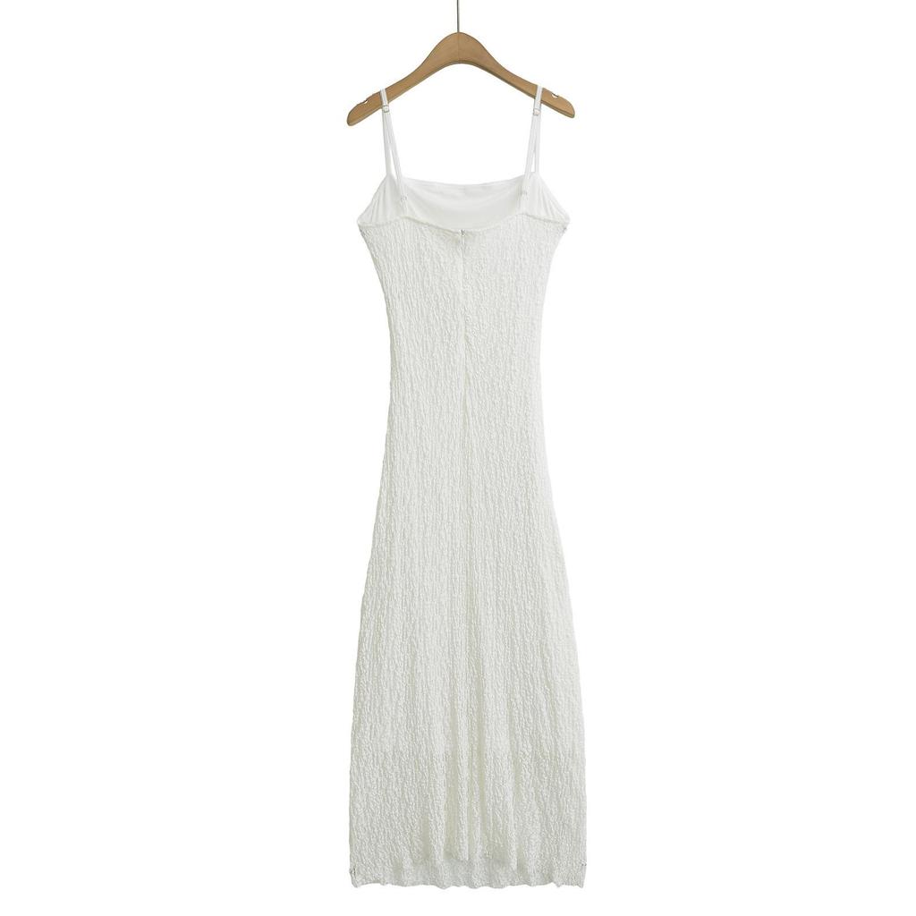 2025 Spring Women's Lace Patchwork Semi-Transparent Camisole Dress