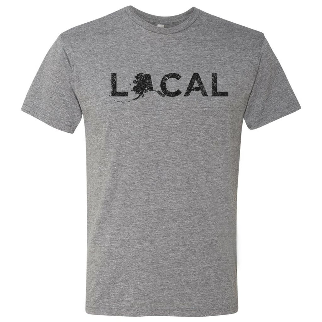 Alaska Local - USA Home State Canvas Triblend T Shirt - Athletic Grey